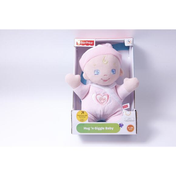 Fisher-Price, Hug 'n Giggle Baby, Soft, Plush, Doll, Figure, Baby Toy, Battery